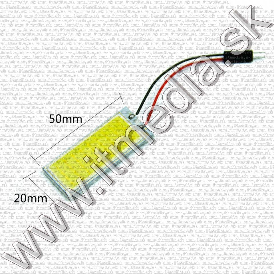 Image of COB LED panel izzó 3W (5W) 36led 20x50mm (hideg fehér) (IT9990)